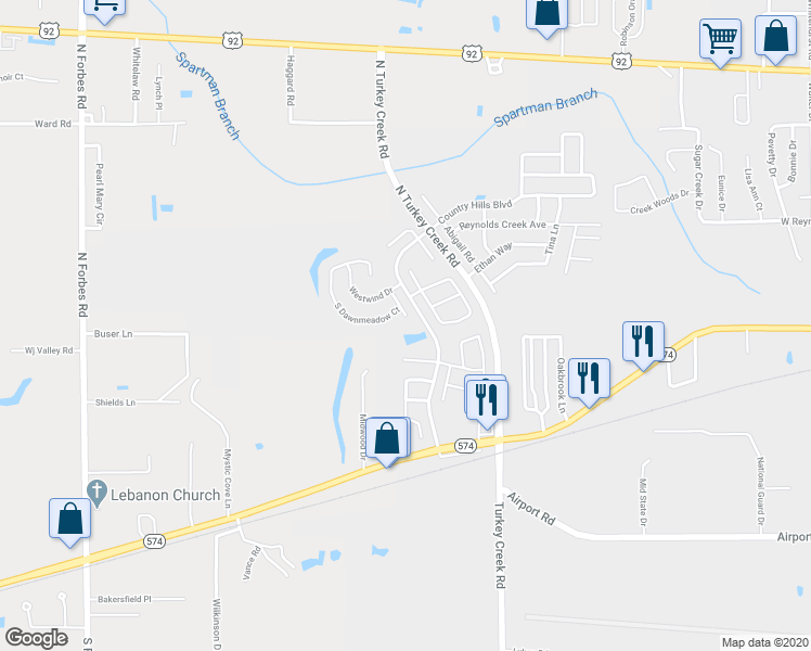 map of restaurants, bars, coffee shops, grocery stores, and more near 4719 Silkrun Court in Plant City