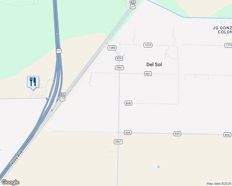 map of restaurants, bars, coffee shops, grocery stores, and more near 7441 County Road 2567 in Sinton