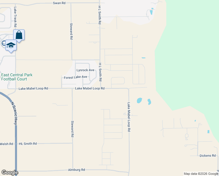 map of restaurants, bars, coffee shops, grocery stores, and more near 7925 Lake Mabel Loop Road in Lake Wales
