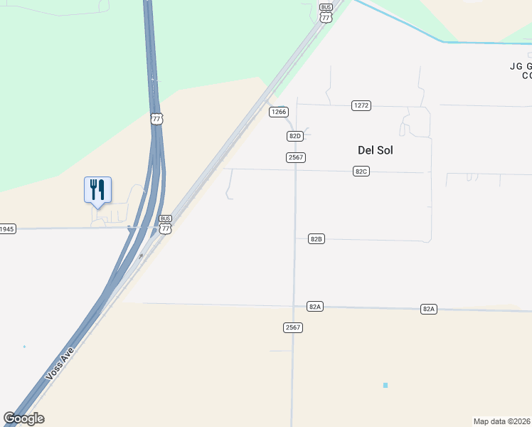 map of restaurants, bars, coffee shops, grocery stores, and more near 7441 County Road 2567 in Sinton