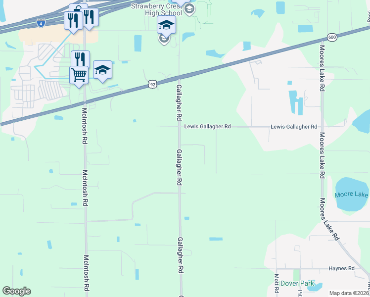 map of restaurants, bars, coffee shops, grocery stores, and more near 13101 Done Groven Drive in Dover