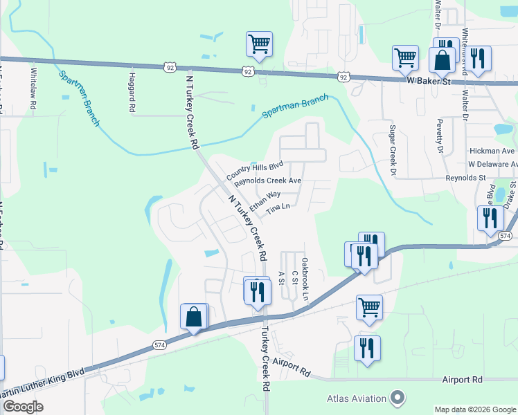 map of restaurants, bars, coffee shops, grocery stores, and more near 4529 Ethan Way in Plant City