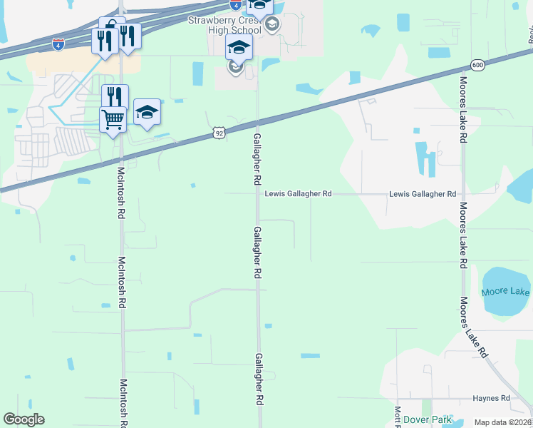 map of restaurants, bars, coffee shops, grocery stores, and more near 13102 Done Groven Drive in Dover