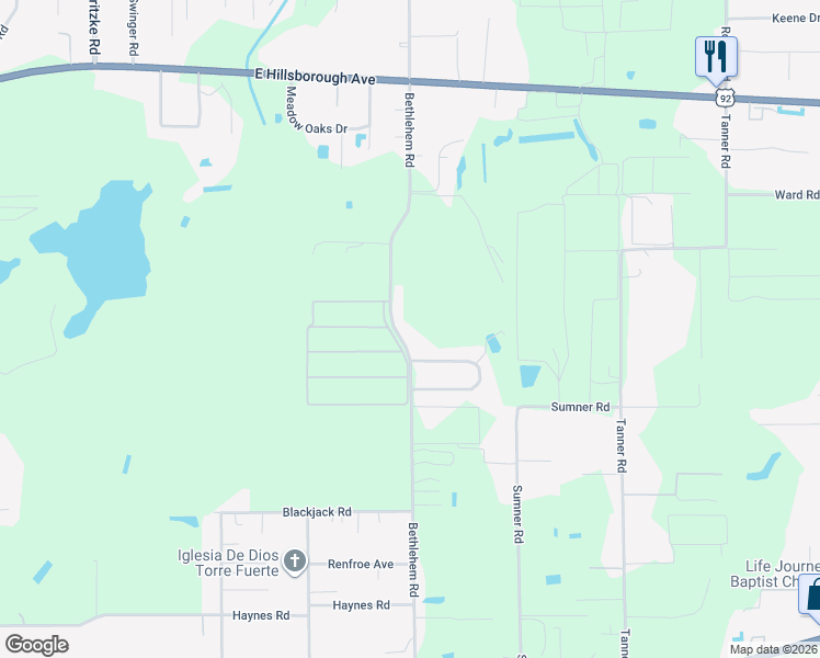 map of restaurants, bars, coffee shops, grocery stores, and more near 6029 Rolling Vista Loop in Dover