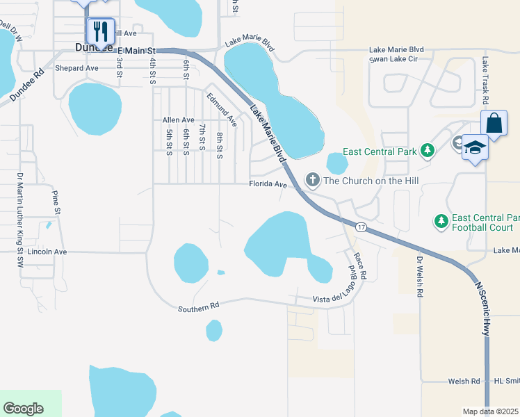 map of restaurants, bars, coffee shops, grocery stores, and more near in Dundee
