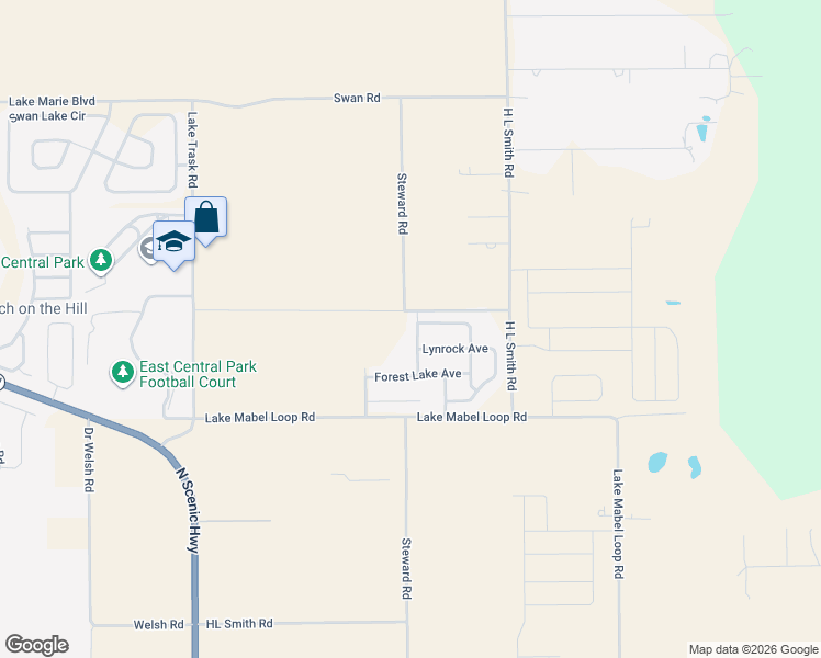 map of restaurants, bars, coffee shops, grocery stores, and more near 3825 Spring Creek Road in Dundee