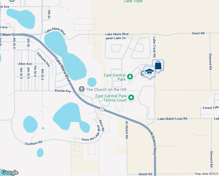 map of restaurants, bars, coffee shops, grocery stores, and more near 518 Miles Boulevard in Dundee