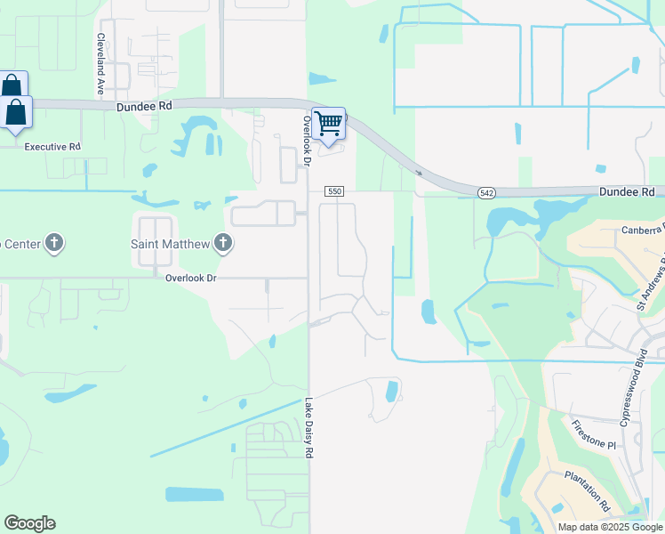 map of restaurants, bars, coffee shops, grocery stores, and more near 3229 Whispering Trails Avenue in Winter Haven
