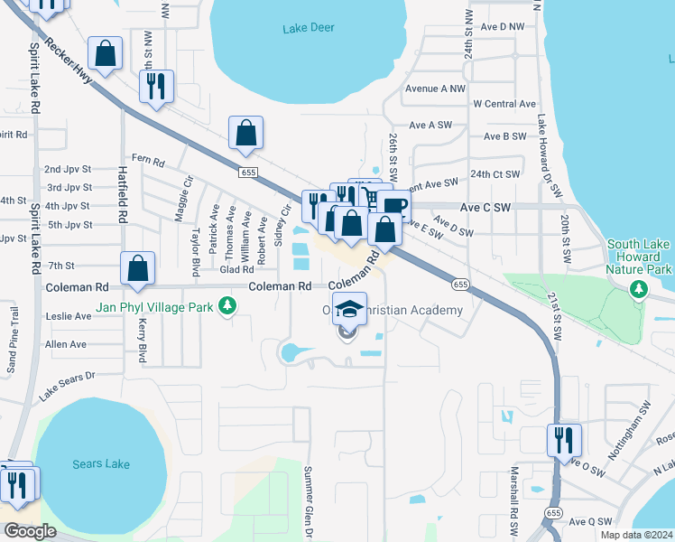map of restaurants, bars, coffee shops, grocery stores, and more near 33 Carla Court in Jan Phyl Village