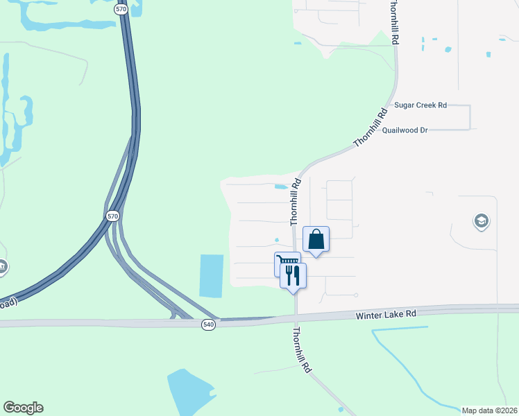 map of restaurants, bars, coffee shops, grocery stores, and more near 416 Garrett Ridge Court in Winter Haven