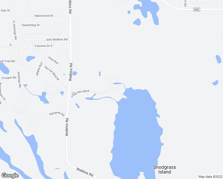 map of restaurants, bars, coffee shops, grocery stores, and more near 217 Golf Aire Boulevard in Haines City