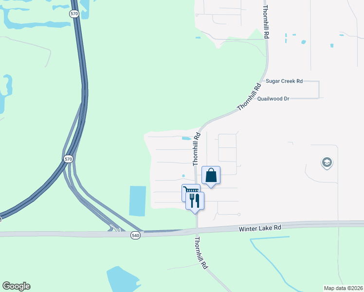 map of restaurants, bars, coffee shops, grocery stores, and more near 404 Garrett Ridge Court in Winter Haven