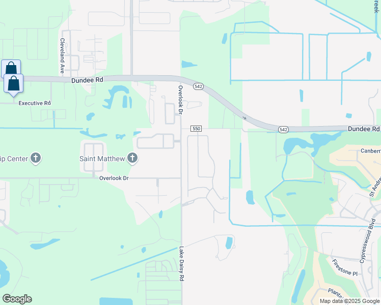 map of restaurants, bars, coffee shops, grocery stores, and more near 2904 Whispering Trails Drive in Winter Haven