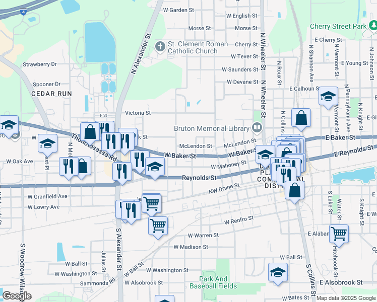 map of restaurants, bars, coffee shops, grocery stores, and more near 1014 U.S. 92 in Plant City