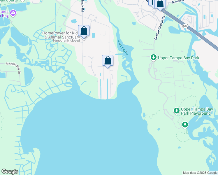 map of restaurants, bars, coffee shops, grocery stores, and more near 7417 Bay Drive in Tampa