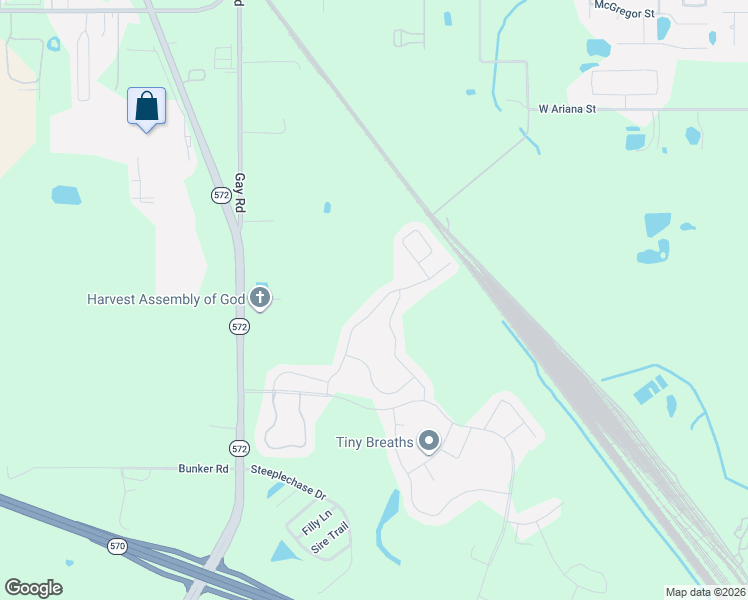 map of restaurants, bars, coffee shops, grocery stores, and more near 2169 Blue Highlands Drive in Lakeland