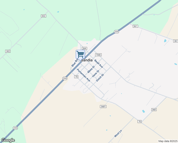 map of restaurants, bars, coffee shops, grocery stores, and more near 223 Wade Avenue in Sandia