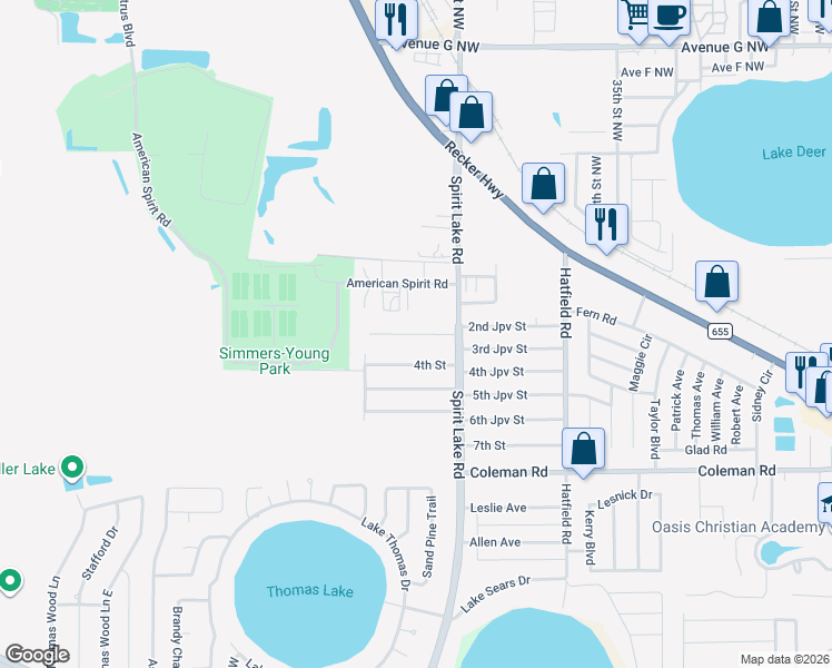 map of restaurants, bars, coffee shops, grocery stores, and more near 289 Cherry Laurel Lane in Winter Haven