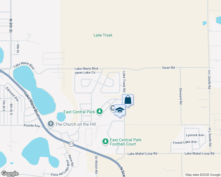 map of restaurants, bars, coffee shops, grocery stores, and more near 2166 Mandarin Loop in Dundee