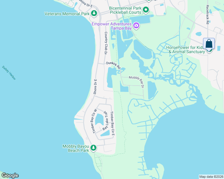 map of restaurants, bars, coffee shops, grocery stores, and more near 435 Country Club Drive in Oldsmar