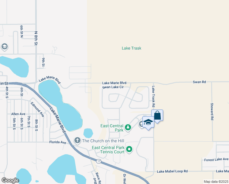 map of restaurants, bars, coffee shops, grocery stores, and more near 1732 Canaan Loop in Dundee