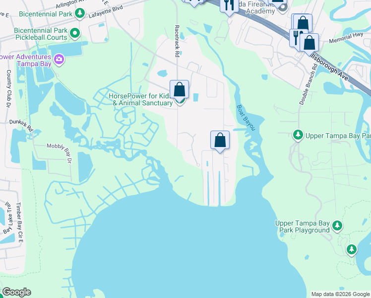 map of restaurants, bars, coffee shops, grocery stores, and more near 7844 Marsh Pointe Drive in Tampa