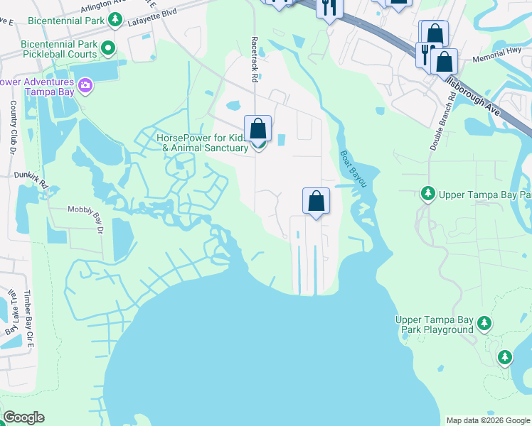 map of restaurants, bars, coffee shops, grocery stores, and more near 7844 Marsh Pointe Drive in Tampa
