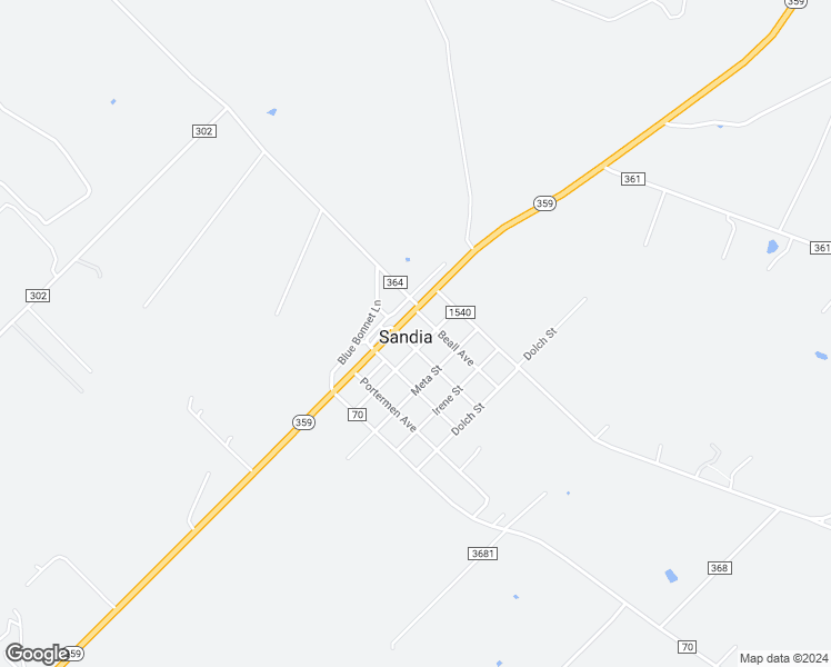 map of restaurants, bars, coffee shops, grocery stores, and more near 401 Starcke Street in Sandia