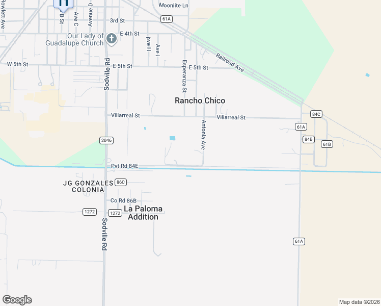 map of restaurants, bars, coffee shops, grocery stores, and more near Antonia Avenue in Sinton