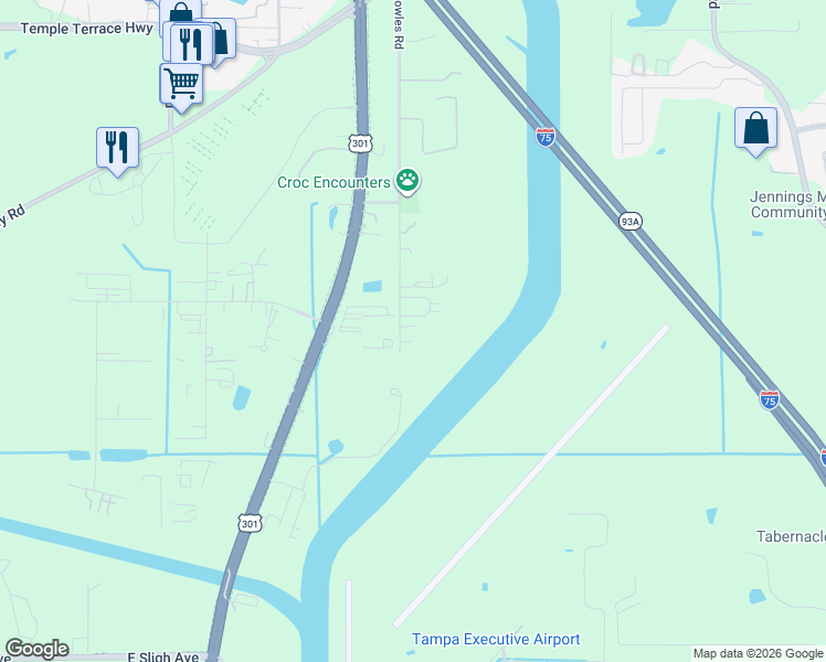 map of restaurants, bars, coffee shops, grocery stores, and more near 8207 Bowles Road in Tampa