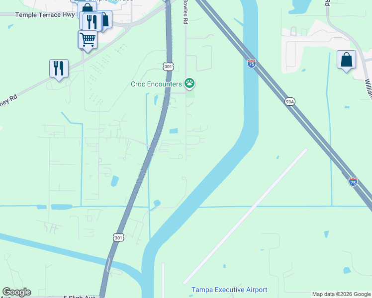map of restaurants, bars, coffee shops, grocery stores, and more near 8208 Bowles Road in Tampa