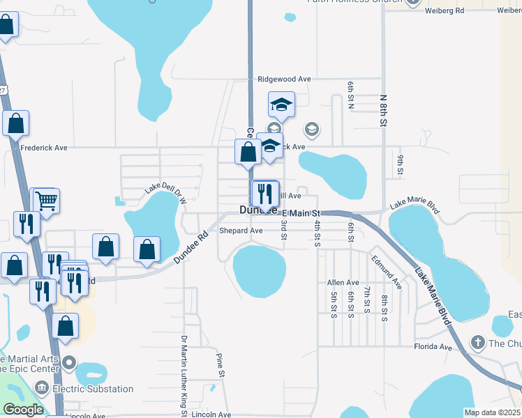 map of restaurants, bars, coffee shops, grocery stores, and more near in Dundee