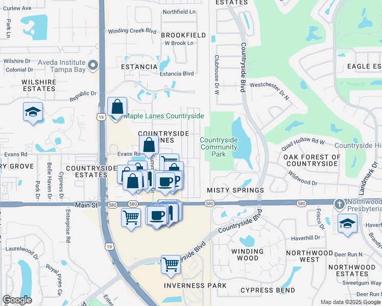 map of restaurants, bars, coffee shops, grocery stores, and more near 242 2nd Street in Clearwater