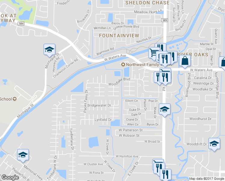 map of restaurants, bars, coffee shops, grocery stores, and more near 9215 Dalwood Court in Tampa