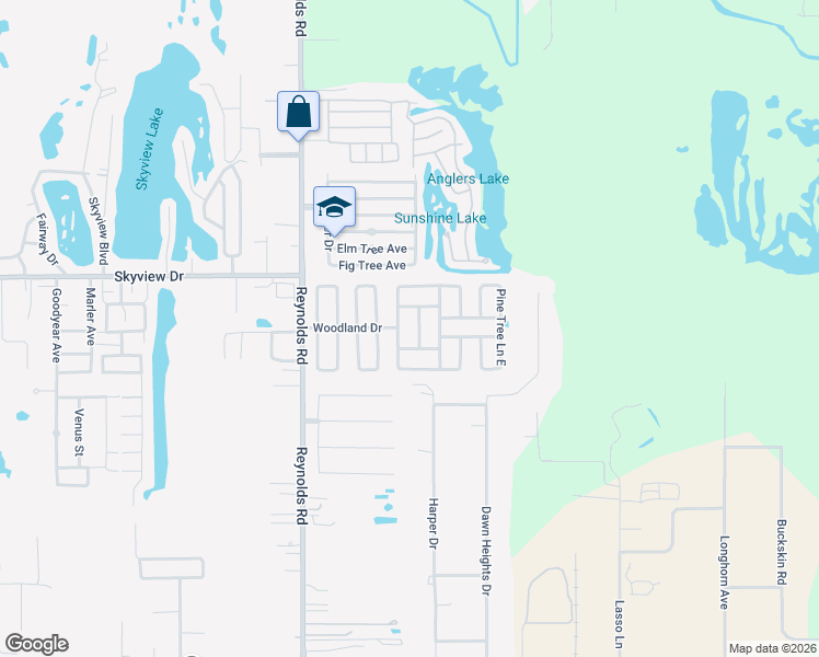 map of restaurants, bars, coffee shops, grocery stores, and more near 355 Marywood Court in Lakeland
