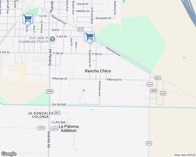 map of restaurants, bars, coffee shops, grocery stores, and more near 1221 Naranjo Street in Sinton