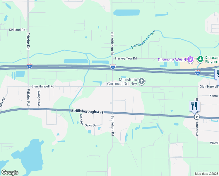 map of restaurants, bars, coffee shops, grocery stores, and more near 13821 Glen Harwell Road in Dover