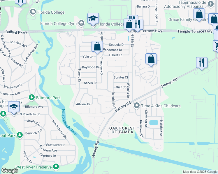 map of restaurants, bars, coffee shops, grocery stores, and more near 8405 Caladesi Island Drive in Tampa