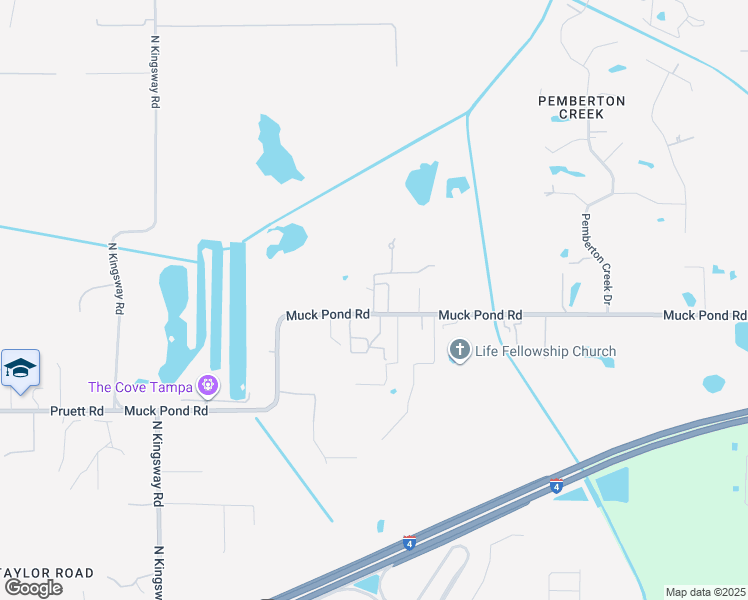 map of restaurants, bars, coffee shops, grocery stores, and more near 6324 Muck Pond Road in Seffner