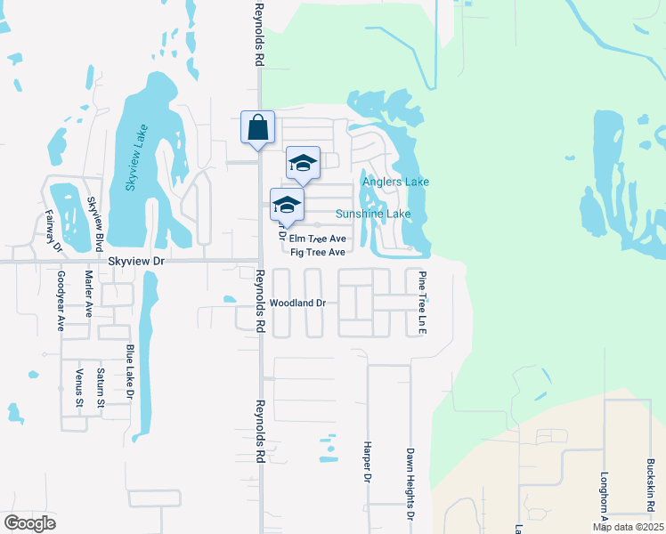 map of restaurants, bars, coffee shops, grocery stores, and more near 272 Fig Tree Avenue in Lakeland