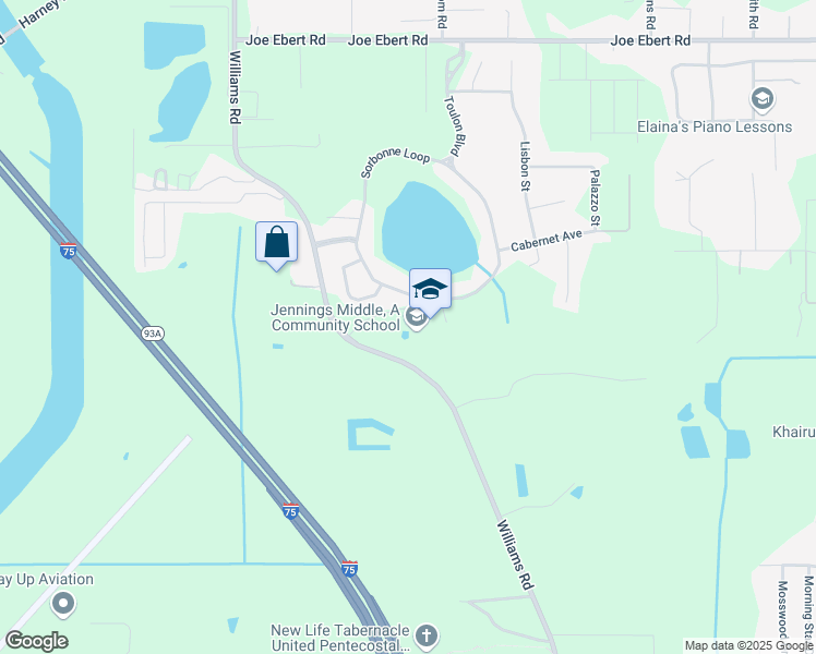 map of restaurants, bars, coffee shops, grocery stores, and more near 9325 Governors Run Drive in Seffner