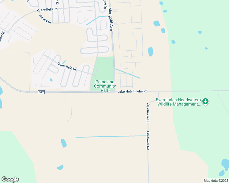 map of restaurants, bars, coffee shops, grocery stores, and more near Poinciana Parkway in Haines City