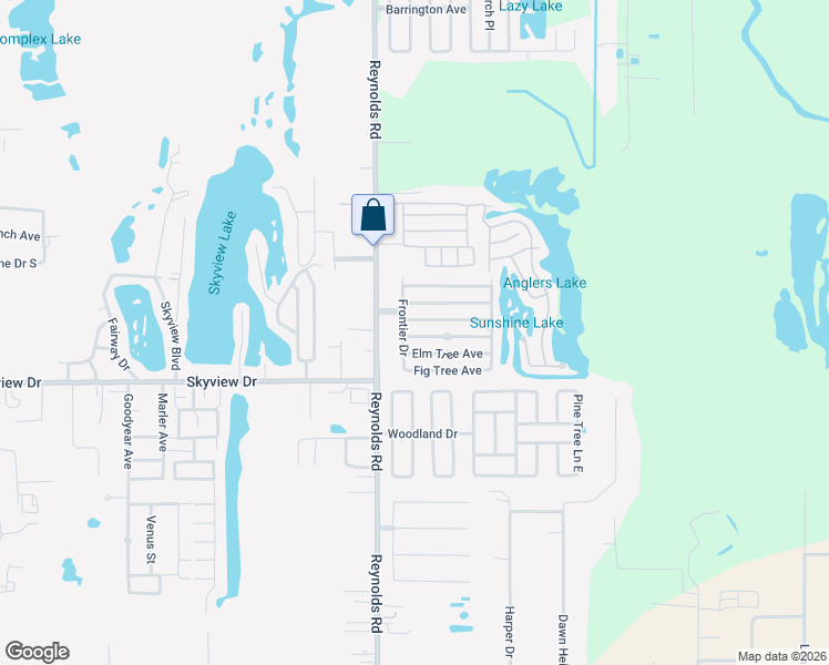 map of restaurants, bars, coffee shops, grocery stores, and more near 165 Dogwood Avenue in Lakeland
