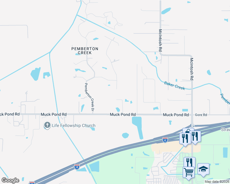 map of restaurants, bars, coffee shops, grocery stores, and more near 2502 Martucci Road in Seffner