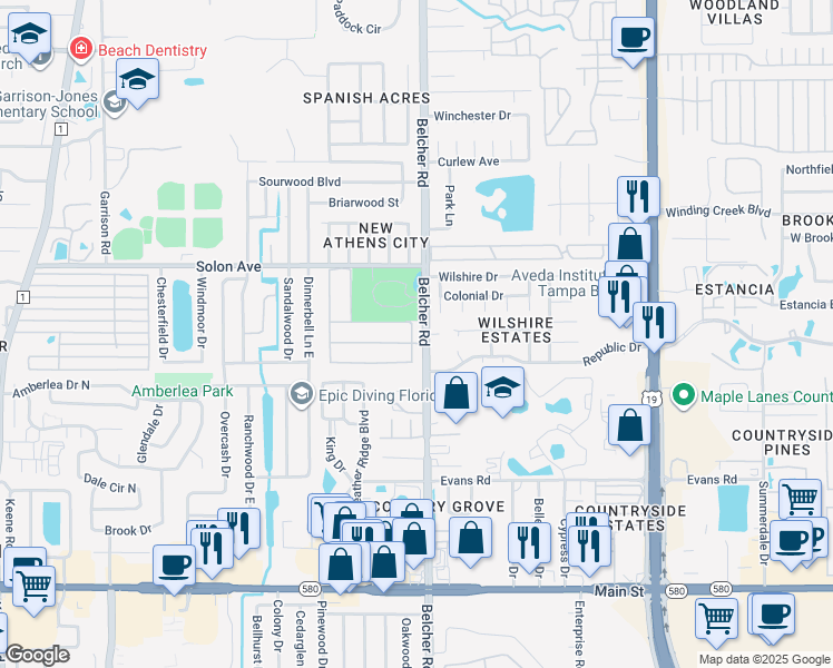 map of restaurants, bars, coffee shops, grocery stores, and more near 2 John F Kennedy Street in Dunedin
