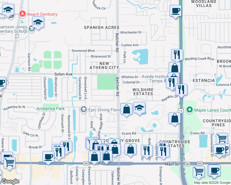 map of restaurants, bars, coffee shops, grocery stores, and more near 2 John F Kennedy Street in Dunedin