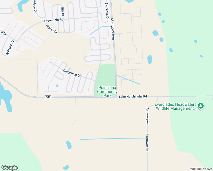 map of restaurants, bars, coffee shops, grocery stores, and more near 5109 Allegheny Road in Poinciana