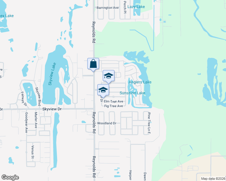 map of restaurants, bars, coffee shops, grocery stores, and more near 82 Brookwood Avenue in Lakeland