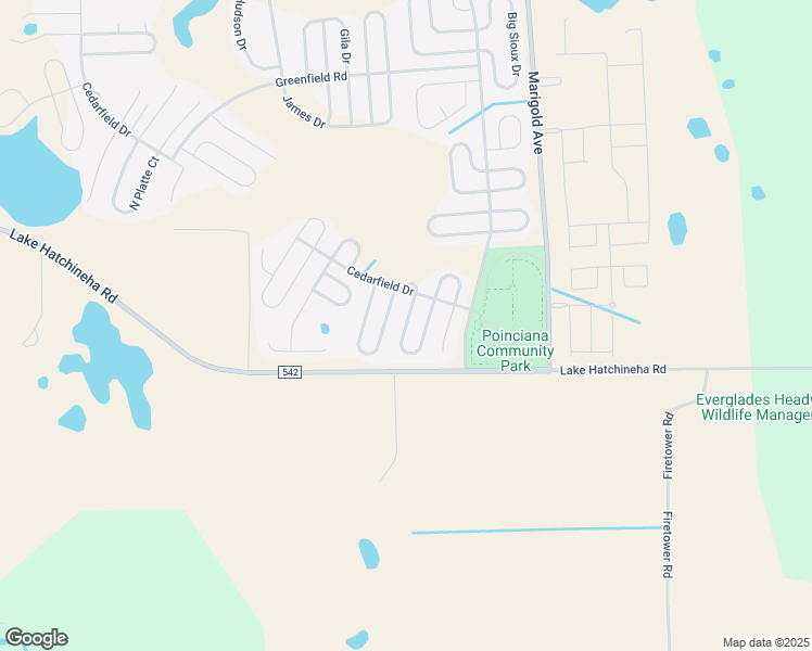 map of restaurants, bars, coffee shops, grocery stores, and more near 911 Cumberland Drive in Poinciana