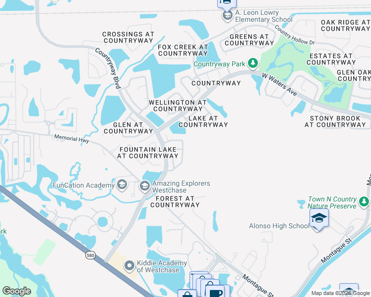 map of restaurants, bars, coffee shops, grocery stores, and more near 11907 Snapdragon Road in Tampa